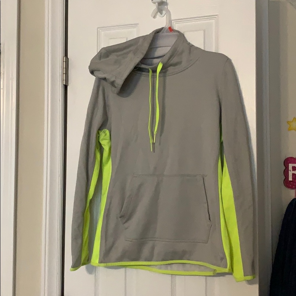 Danskin Gray and Neon Yellow Hoodie